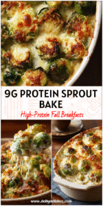 Golden Brussels Au Gratin with melted cheese, a Fancy Brussel Sprout Recipe perfect for Thanksgiving or Christmas side dish.